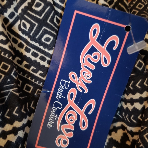 Lucy Love Beach Couture fold over, wide leg pants - Picture 2 of 4